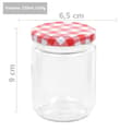 Miniatyrbillede 7 af 9: vidaXL syltetøjsglas 96 stk. med hvide og røde låg 230 ml
