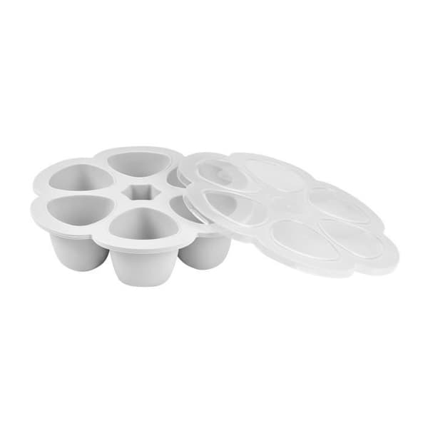 Premiumkvalitets silikon multiportioner - BEABA - 6x90 ml - grå