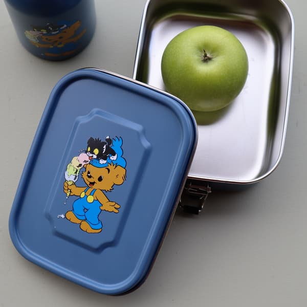 Bamse, Lunchlåda i plåt, Petrolblå
