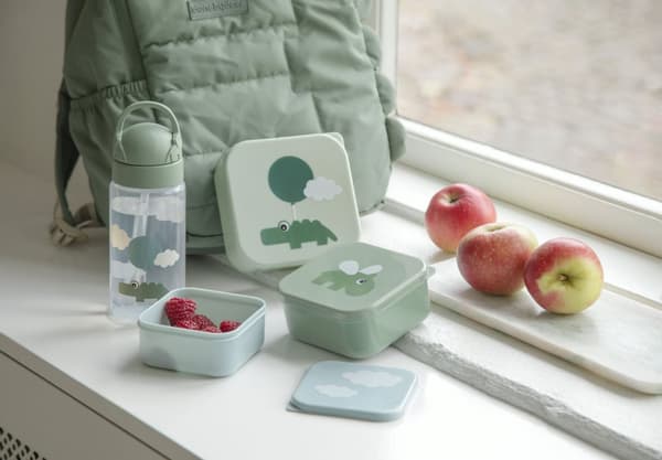 Snacksbox 3-Pack Happy Clouds Green Done by Deer