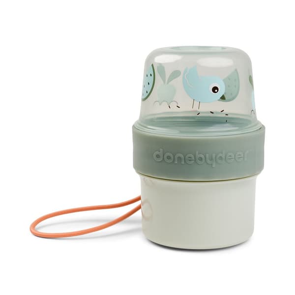 Done by Deer To go 2-way snack container S Birdee Green