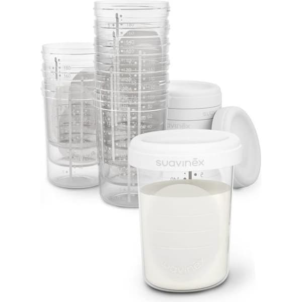 Suavinex Amningsförvaringsburk 200ml 10 enheter