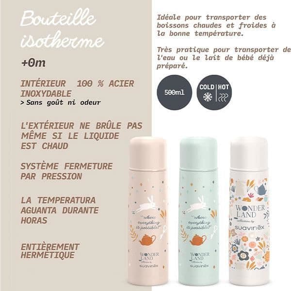 Suavinex, Wonderland, Isolerad flaska - Wonderland Rose - 500ml