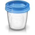 Miniatyrbild 2 av 4: Konserveringsburkar - PHILIPS AVENT - Bröstmjölk - 10 burkar 180ml + 2 adaptrar