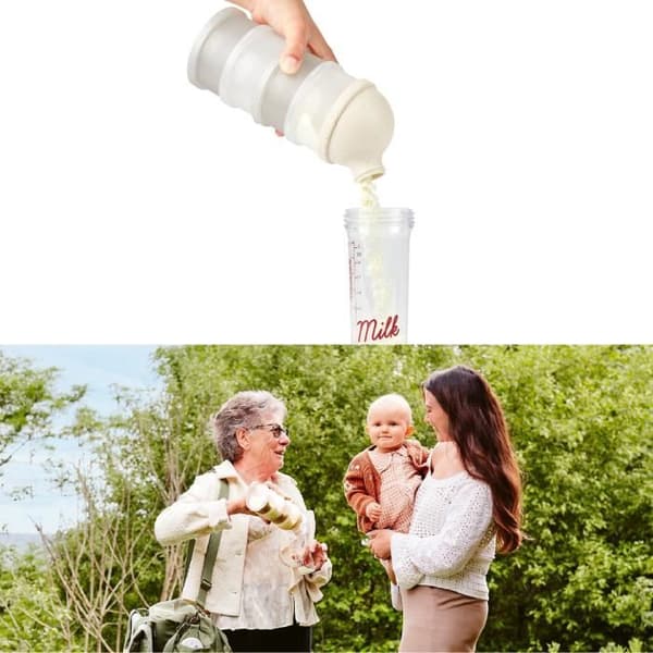 Babymoov Babydose maitojauheen mittakupit - ergonominen kaatonokka - valmistettu Ranskassa. beige