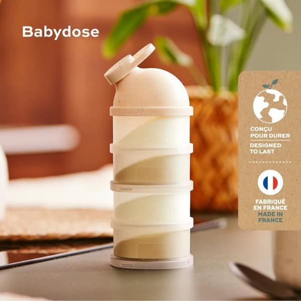 Babymoov Babydose maitojauheen mittakupit - ergonominen kaatonokka - valmistettu Ranskassa. beige