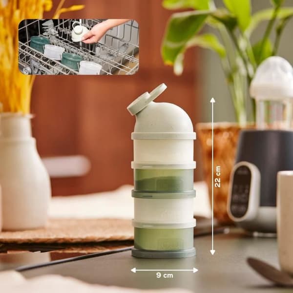 Babymoov Babydose mjölkpulverdispensrar - ergonomisk pip - tillverkad i Frankrike, grön