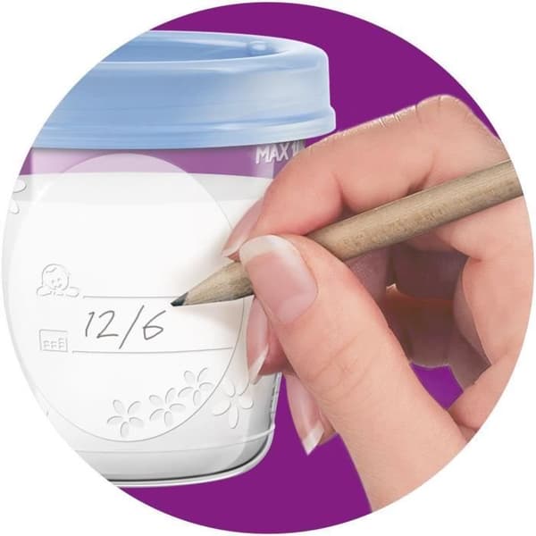 Konserveringsburkar - PHILIPS AVENT - Bröstmjölk - 10 burkar 180ml + 2 adaptrar
