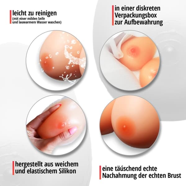 Silikoninen rintojen rintaproteesi - tekorinnat miehille naisten valerintojen kuppi B 504 grammaa