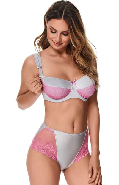 Allie breastfeeding bra mm61, gray-pink, 75g