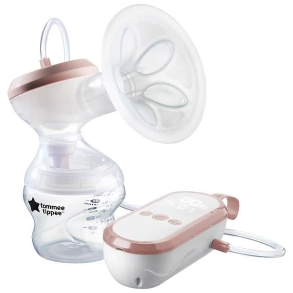 TOMMEE TIPPEE, Elektrisk bröstpump gjord för mig, USB-laddningsbar, tyst och bärbar, flaska ingår