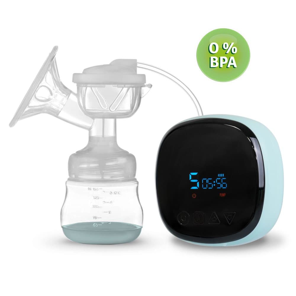 Dubbel elektrisk bröstpump - Vit/Turkos