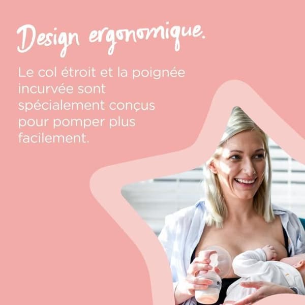 Tommee Tippee gjorde för mig enkel manuell, ergonomisk, tyst, transportabel, Biberon inklusive