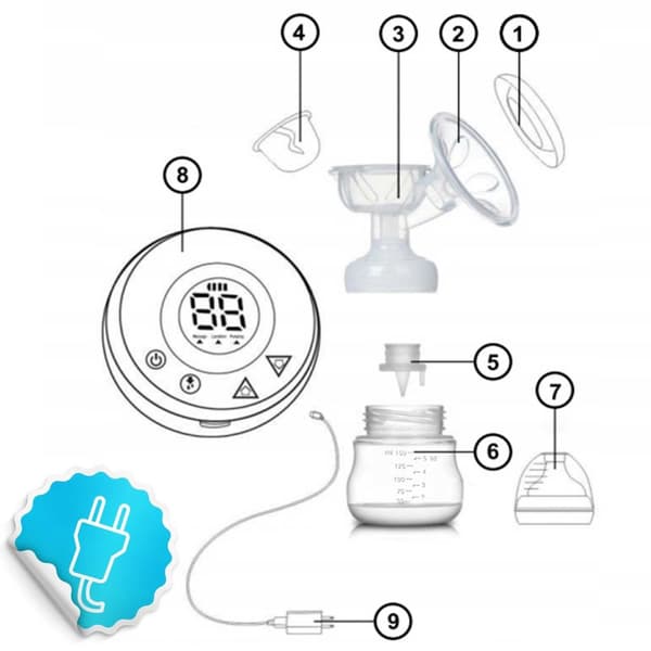 Berdsen BL-901 to-faset elektrisk brystpumpe