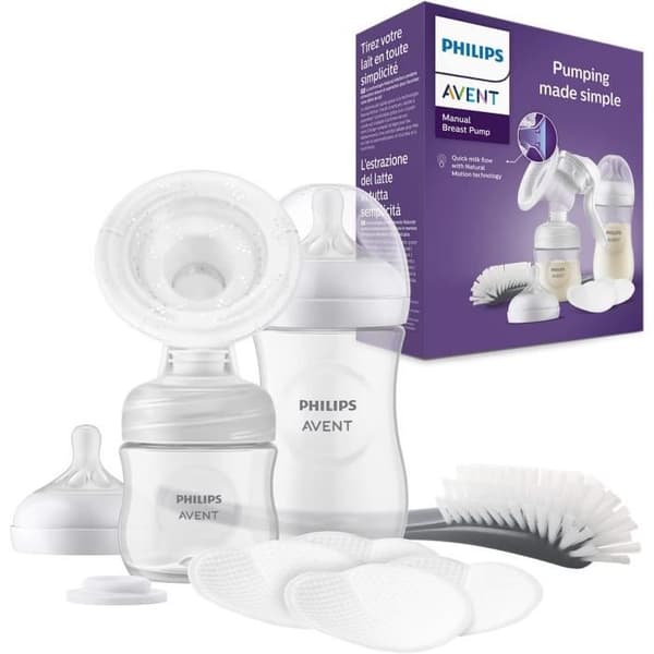 Bärbar manuell bröstmjölkspump Philips Avent med naturlig rörelseteknologi