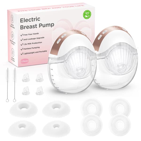 Käytettävä sähköinen rintapumppu, hands-free-toiminto, kivuton pumppaaminen,2 kpl