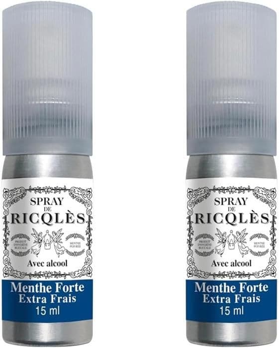 Spray bucal - RICQLES - Stark mynta - 2x15ml - Fräsch andedräkt - Praktisk att transportera