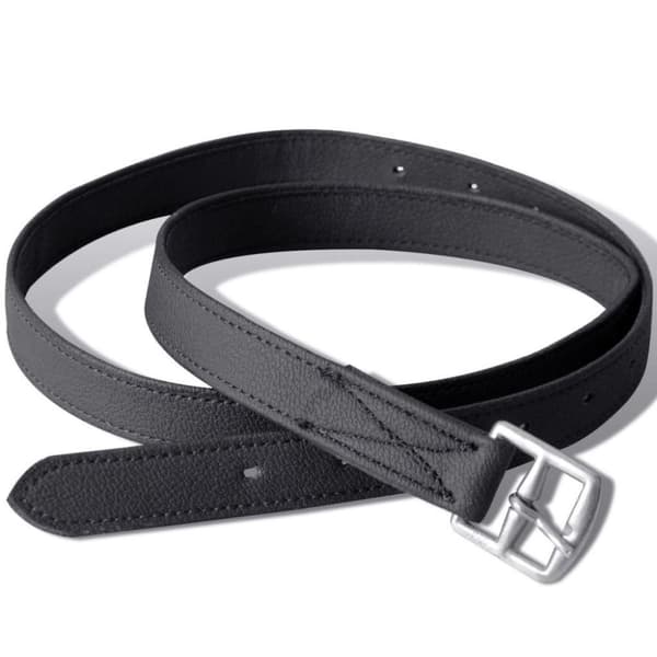 vidaXL Hestesal sett 18 cm, ekte lær, svart, størrelse 17,5”