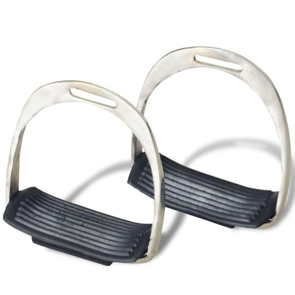 vidaXL Hestesal sett 18 cm, ekte lær, svart, størrelse 17,5”