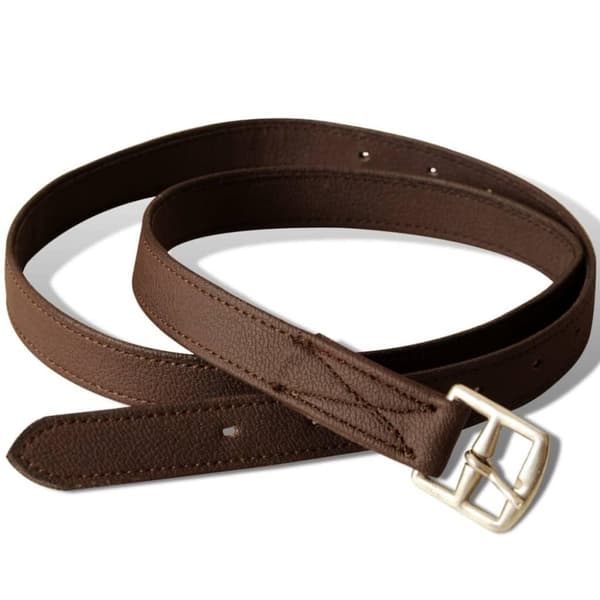 vidaXL Hestesal sett 12 cm, ekte lær, 17,5” størrelse