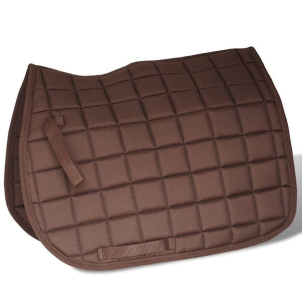 vidaXL Hästsadel set 17,5 brunt riktigt läder 18 cm 5-i-1