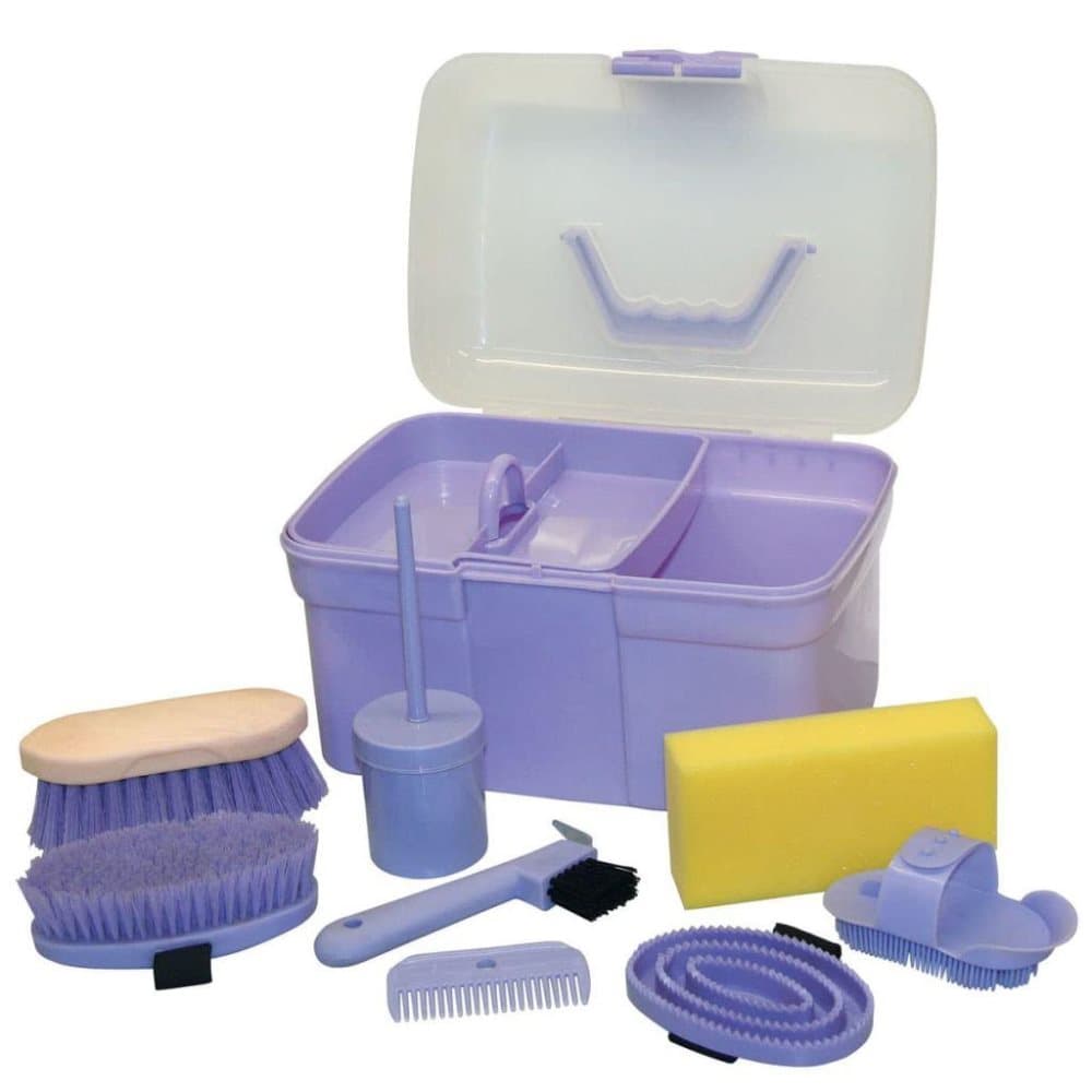 Kerbl mini strigleboks 8 redskaber lilla 321765