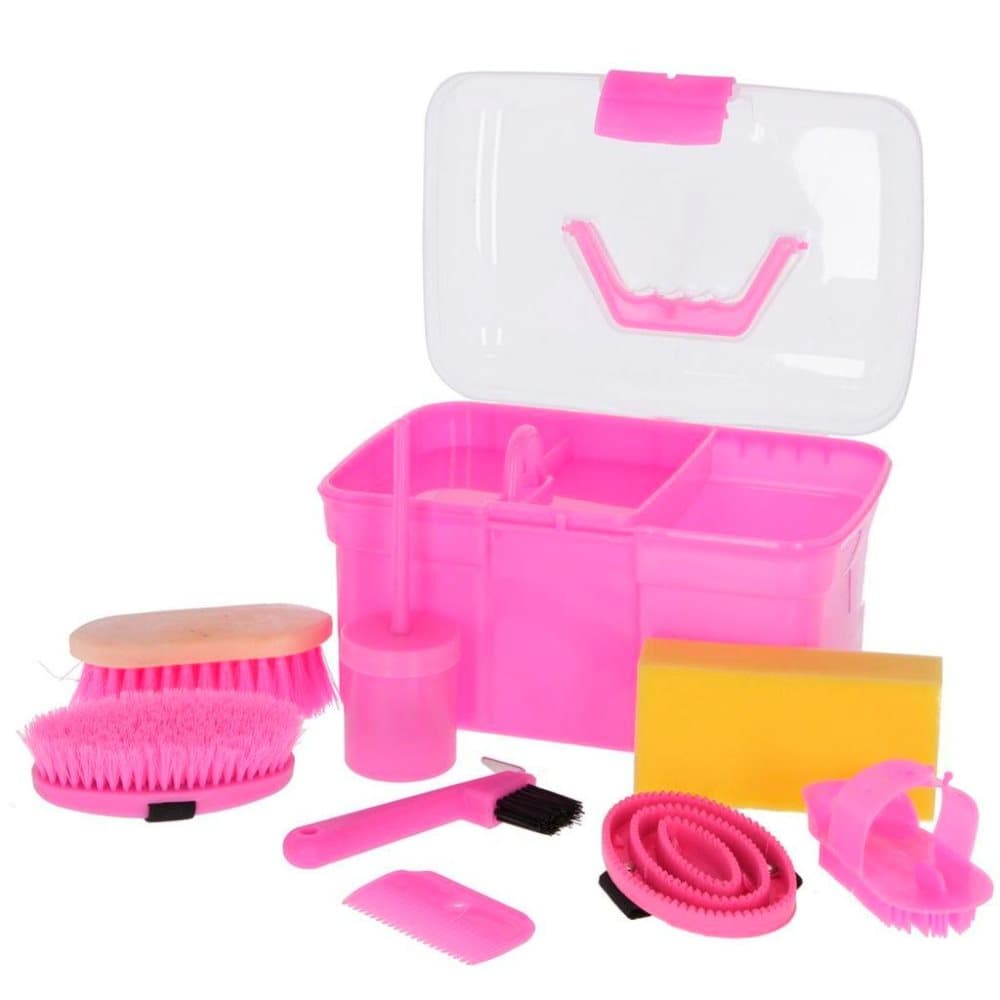 Kerbl mini strigleboks 8 redskaber pink 321766