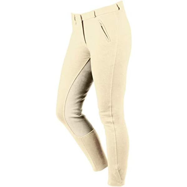 Dublin Supa Slender Classic Classic med berøringsfastgørelse med fuld sæde i bukser til kvinder/damer Beige Ladies 16/34in
