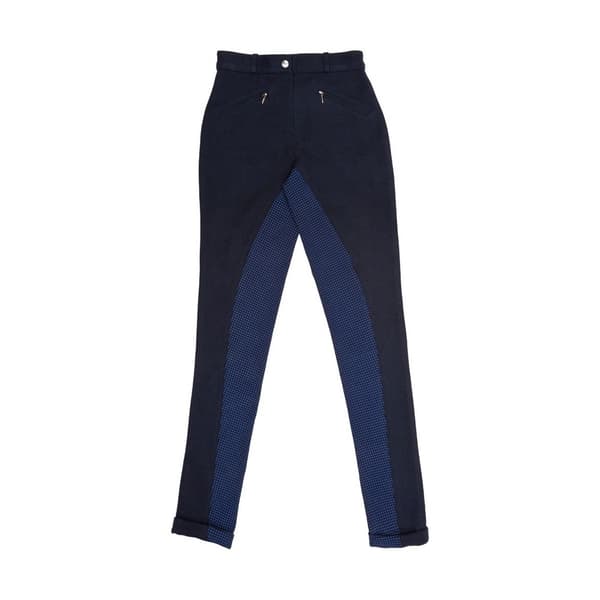 HyPERFORMANCE Teens Raised Polka Dot Jodhpurs Navy/Sea Blue 18in