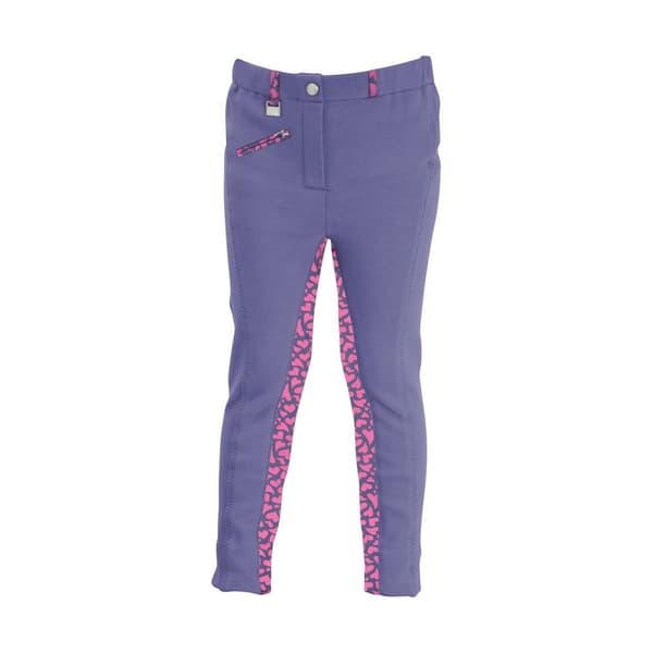 HyPERFORMANCE Childrens/Kids Love Hearts Jodhpurs Insignia/Deep Pink 28in