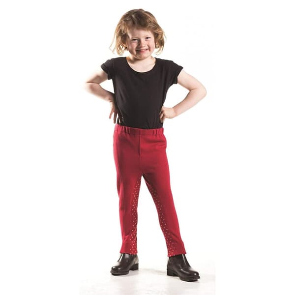HyPERFORMANCE Childrens/Kids Dotty Jodhpurs Red/Champagne Polka Dots X X Large