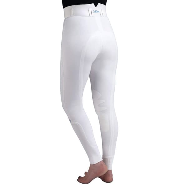Caldene Womens/Ladies TEX Hartpury High Waist Suede Knee Breeches White 24 Inch