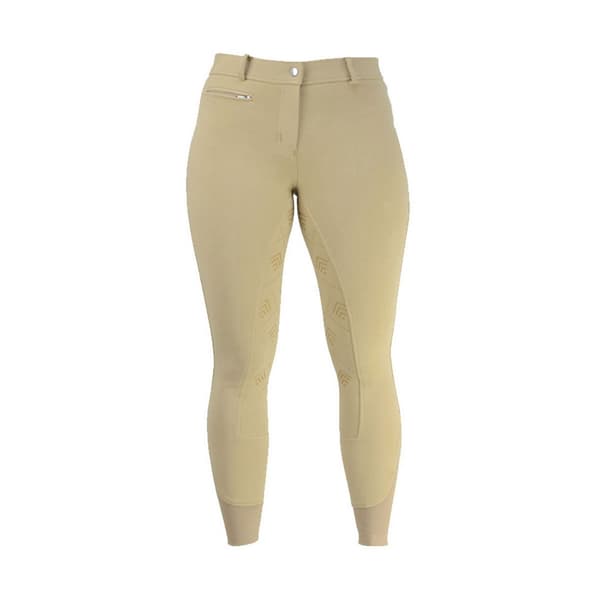 HyPERFORMANCE Dame/Damer Derby Silicon Jodhpurs Beige 32in