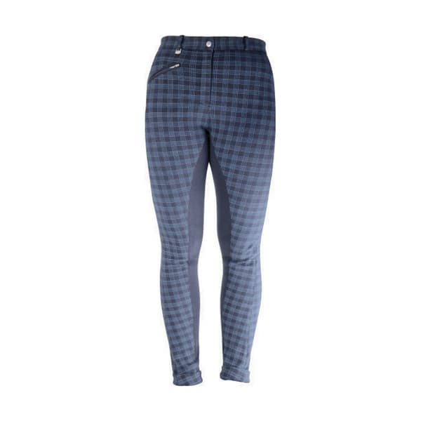 HyPERFORMANCE Kvinnor/Damer Harby Jodhpurs Navy Check 24in