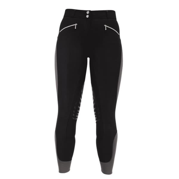 HyPERFORMANCE Kvinnor/Damer Sports Active Leather Breeches för kvinnor och damer Black/Grey 30in