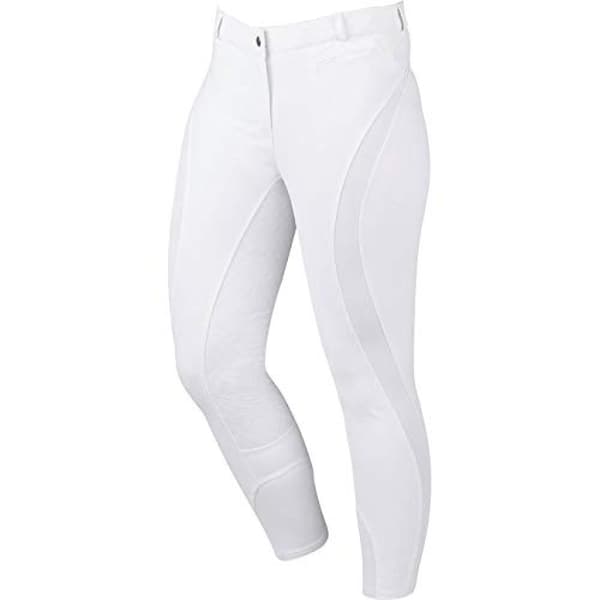 Dublin Womens/Ladies Prime Gel Full Seat Breeches White Ladies 18/36in