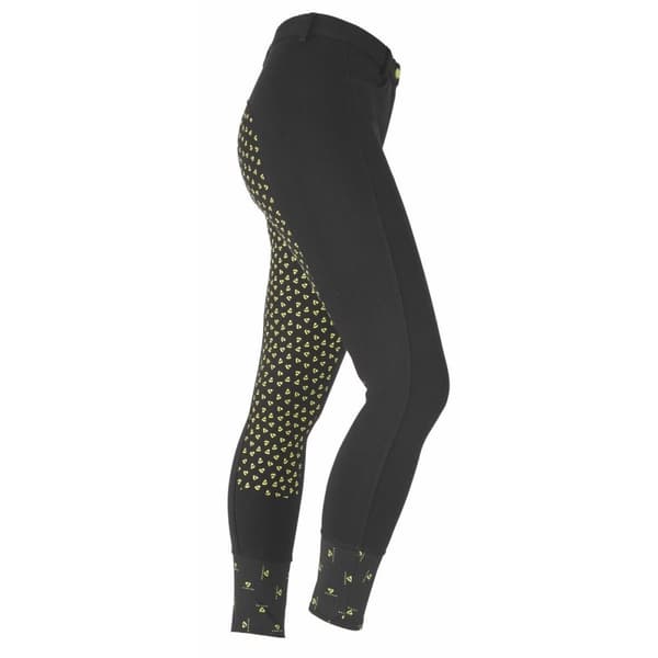 Aubrion Womens/Ladies Northwick Breeches Black/Lime Green 10 UK R