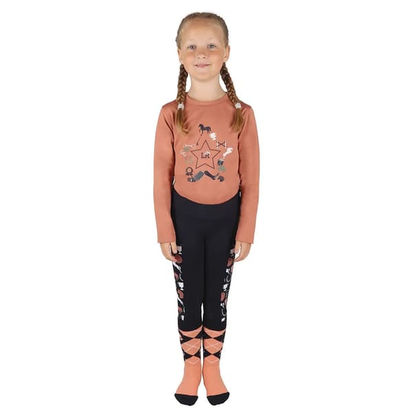Little Rider Barn/ungdomar Pony Passion Ridning Strumpbyxor Navy/Blush 7-8 Years