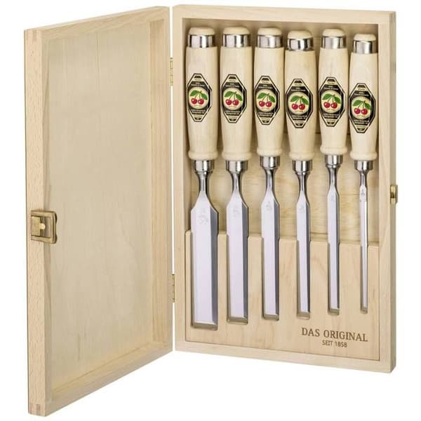 Snickarsaxsats - Kirschen - 1101HK - 6 stycken - Specialstål - Ulmer form
