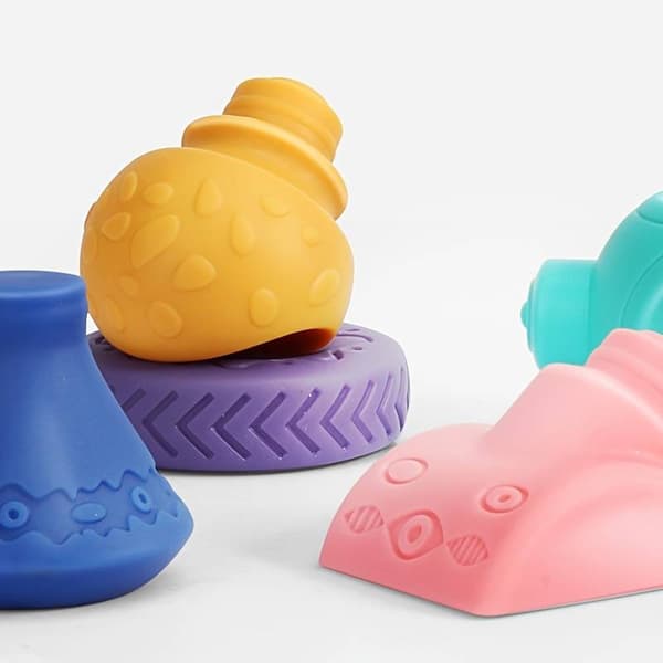 WOOPIE BABY Sensoriske byggeklodser Klemme- og trykpuslespil 13 dele