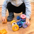 Miniatyrbillede 2 af 11: WOOPIE BABY Sensoriske byggeklodser Klemme- og trykpuslespil 13 dele