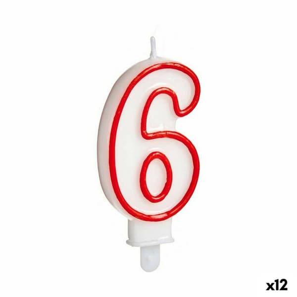 Ljus Födelsedag Siffror 6 (12 antal)