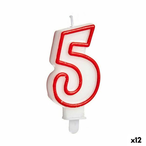 Ljus Födelsedag Siffror 5 (12 antal)