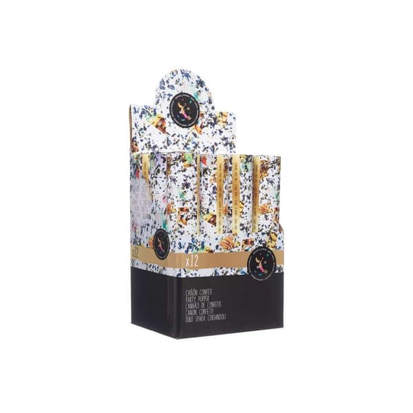 Konfettikanon 9901-30 Multicolour Papper Papp Plast 5 x 28,5 x 5 cm (12 antal)