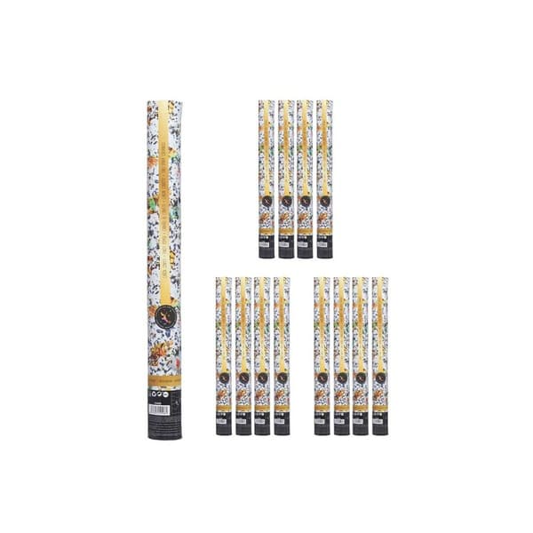 Konfettikanon 9901-30 Multicolour Papper Papp Plast 5 x 28,5 x 5 cm (12 antal)