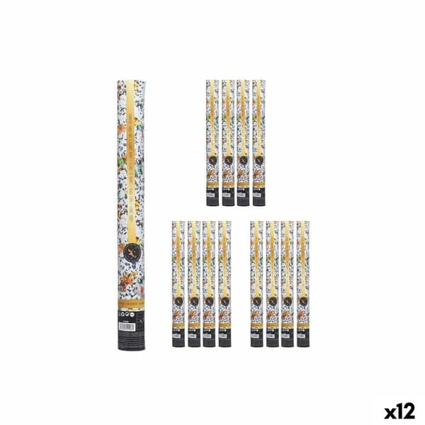 Konfettikanon 9901-30 Multicolour Papper Papp Plast 5 x 28,5 x 5 cm (12 antal)