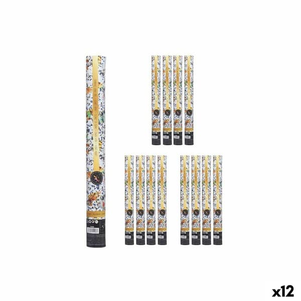Konfettikanon 9901-50 Multicolour Papper Papp Plast 5 x 48,5 x 5 cm (12 antal)