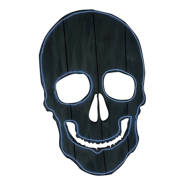 Skalle My Other Me Halloweendekorationer Neon Ljussilhuett