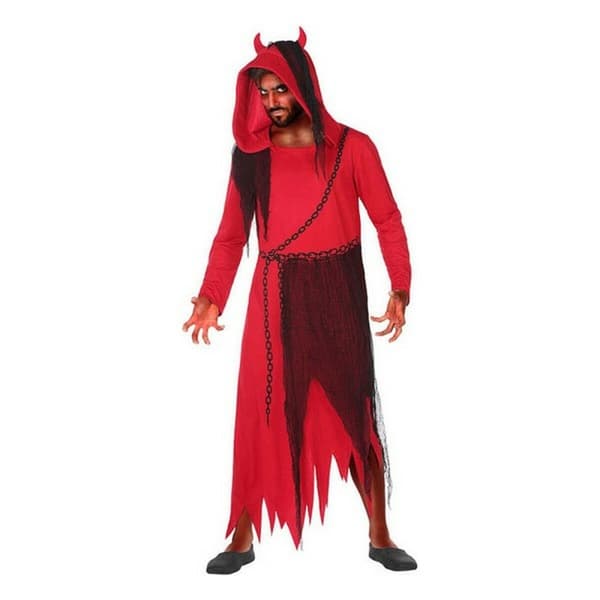Maskeraddräkt vuxna DISFRAZ DEMONIO M-L Röd Demon (1 Delar) (M/L)