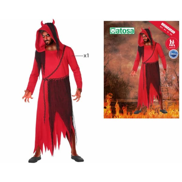Maskeraddräkt vuxna Röd Demon XL (1 Delar)